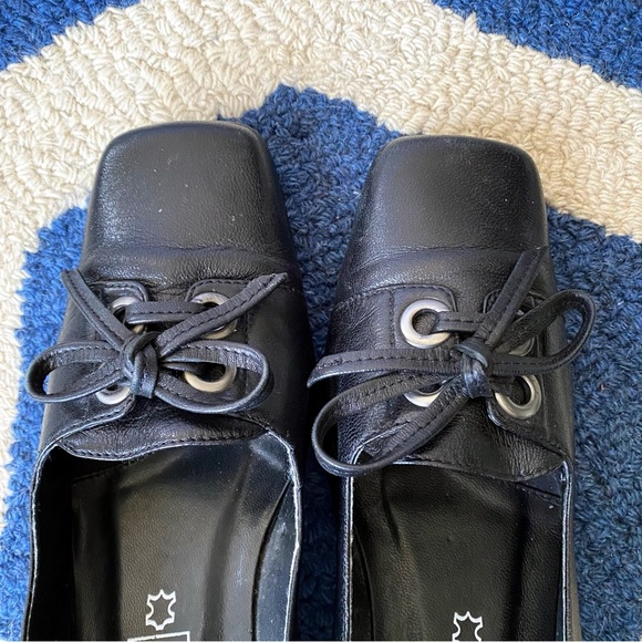 🖤 TAMARIS GENUINE LEATHER BOW DETAIL SQUARE TOE SMALL HEEL PUMPS! - Picture 9 of 14